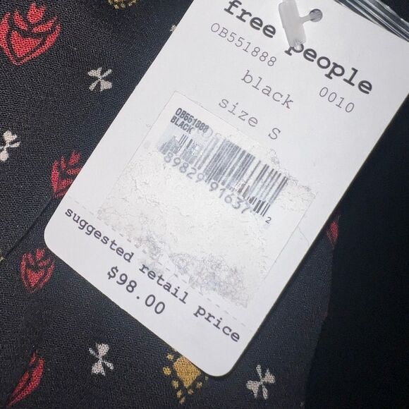 Free People Where We Roam Blouse Size Small NWT - Picture 8 of 9